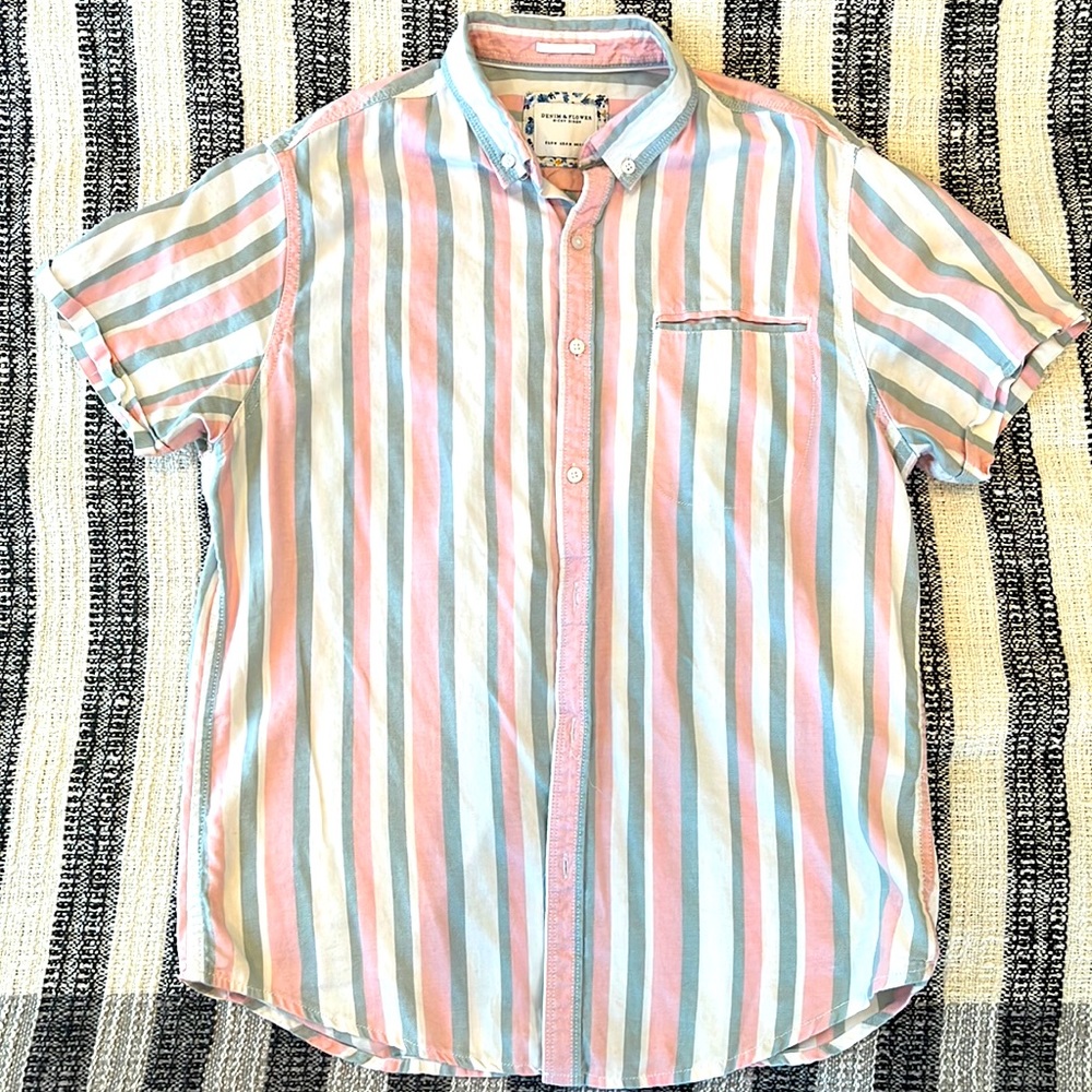 Denim & Flower short sleeve shirt